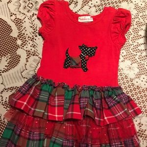 🌺 Christmas Scotty Dress 3T 🌺